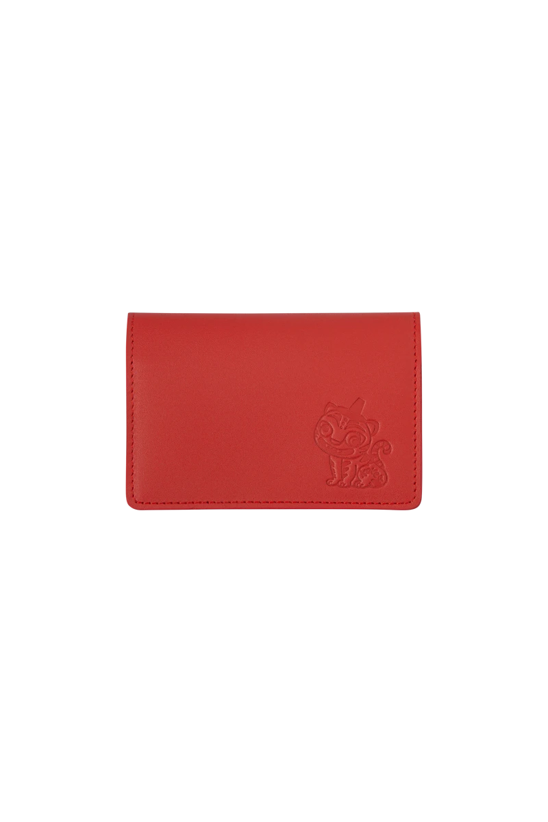 GAT SSEUN HORANGI BUSINESS CARD WALLET (CORAL RED)